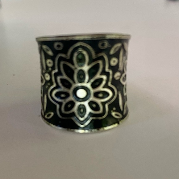 Anju Necklace bracelet Earring Ring set Silver plate - Picture 5 of 5